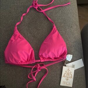 BECCA Hot Pink Triangle Bikini Top